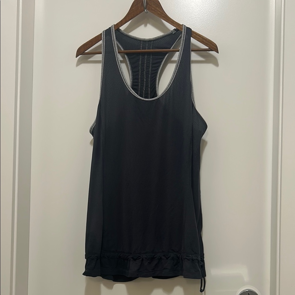 Lululemon Women's 12 Run Energy Tech Tank Top Ruched Back Halter Side Drawstring